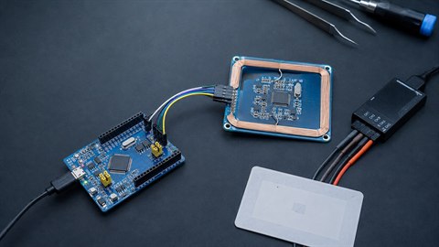 CLRC663 LPCD I and Q register debugging bench