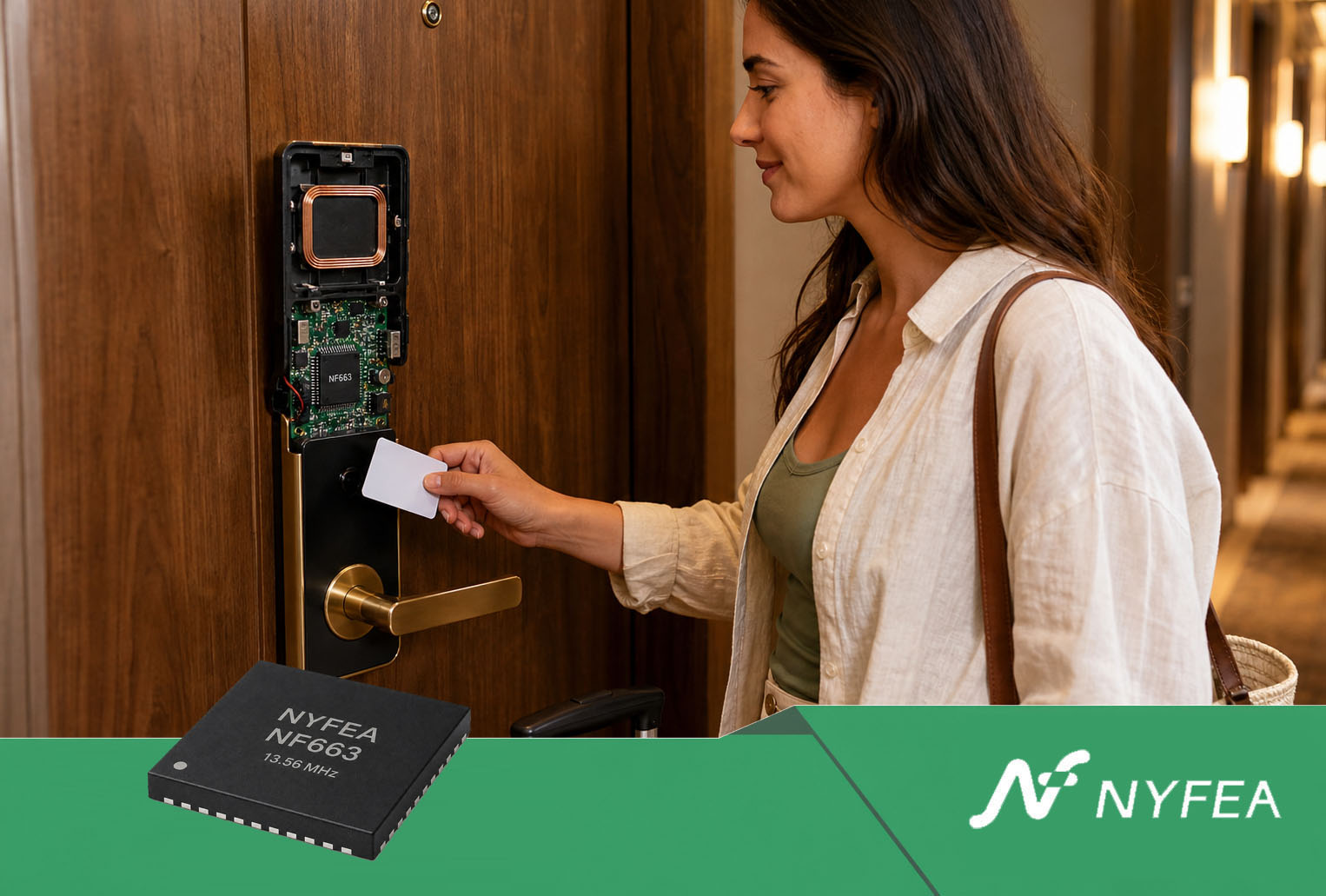 NF663 low-power access-control reader IC application