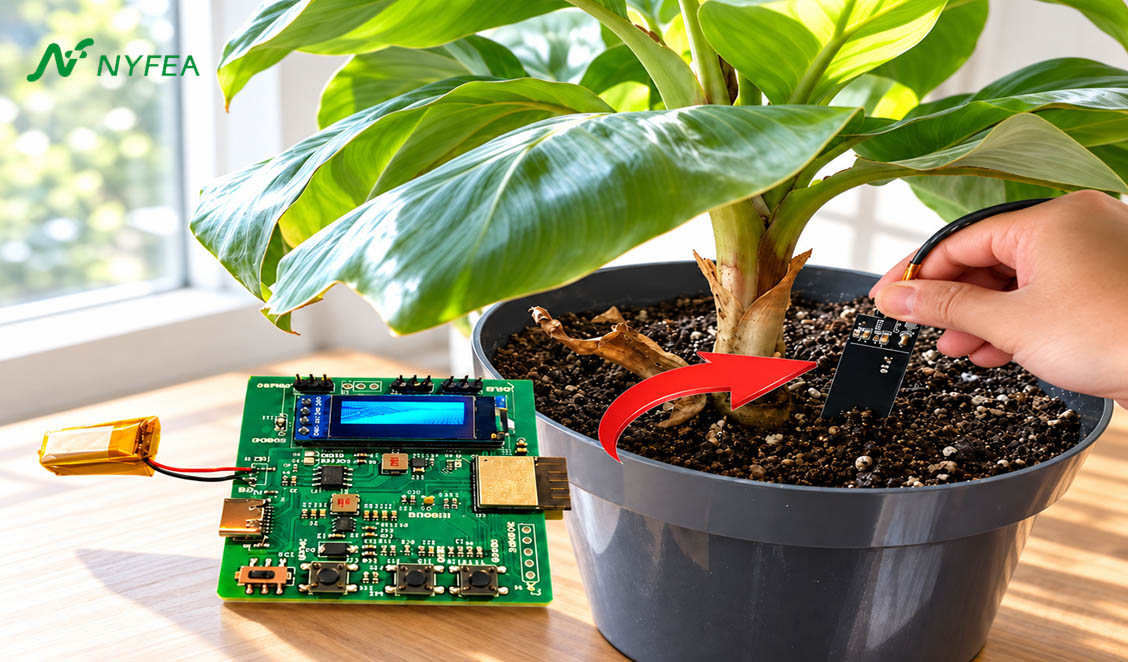 ESP32 and SHT40 wiring and greenhouse sensor setup