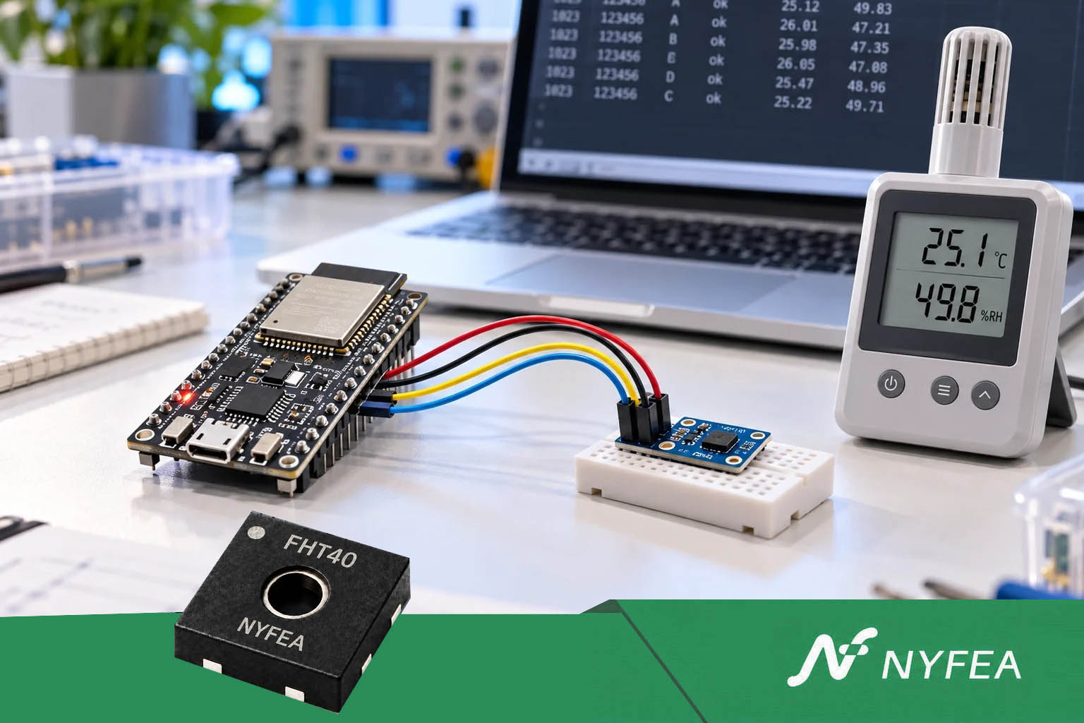 SHT40 temperature and humidity PCB heat diagnosis