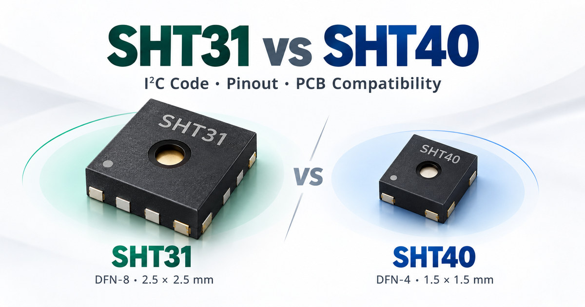 SHT31 and SHT40 sensor package comparison