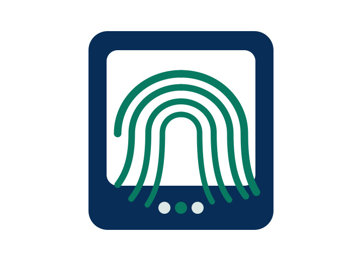 Fingerprint identification terminal icon