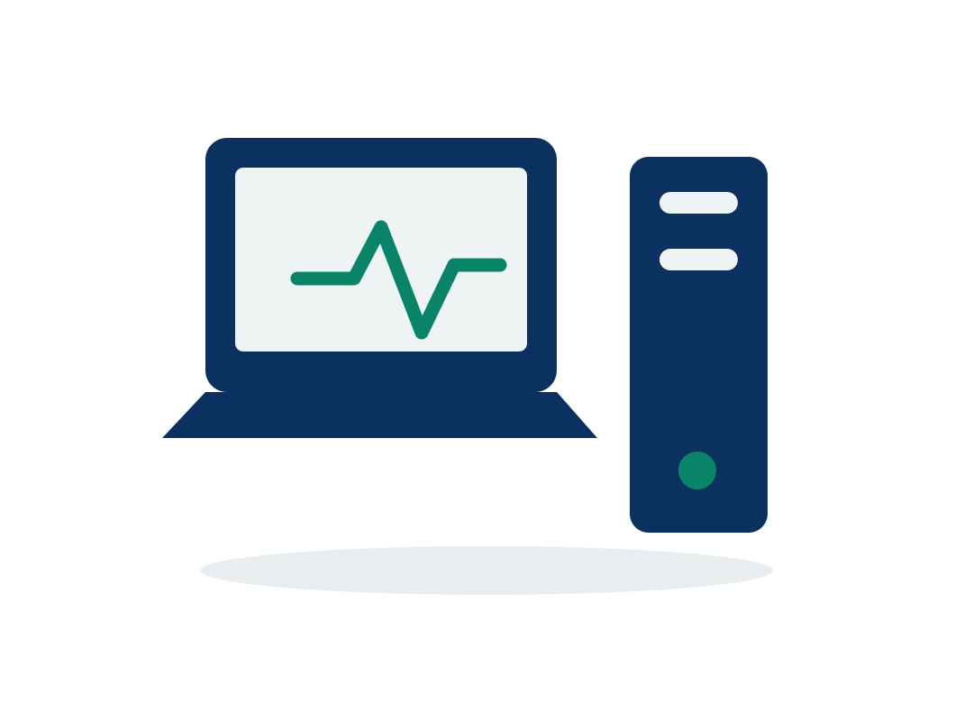 Desktop and notebook computer icon