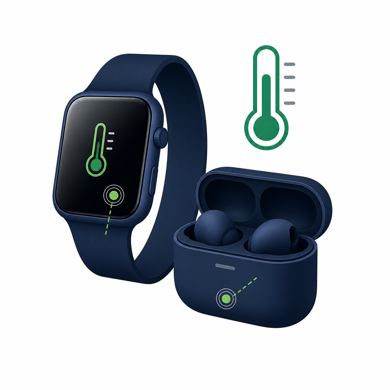 Temperature sensing in wearable and portable electronics