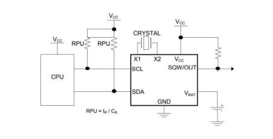 FRTC1338S real-time clock typical application circuit