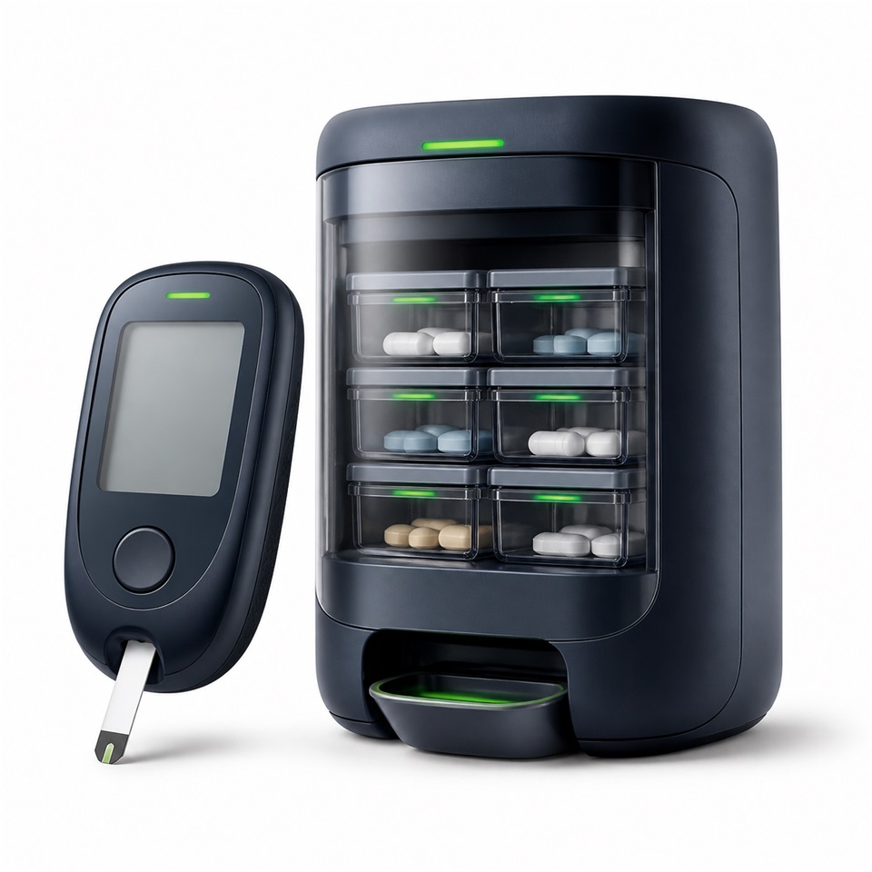Glucometer and medicine dispenser application icon
