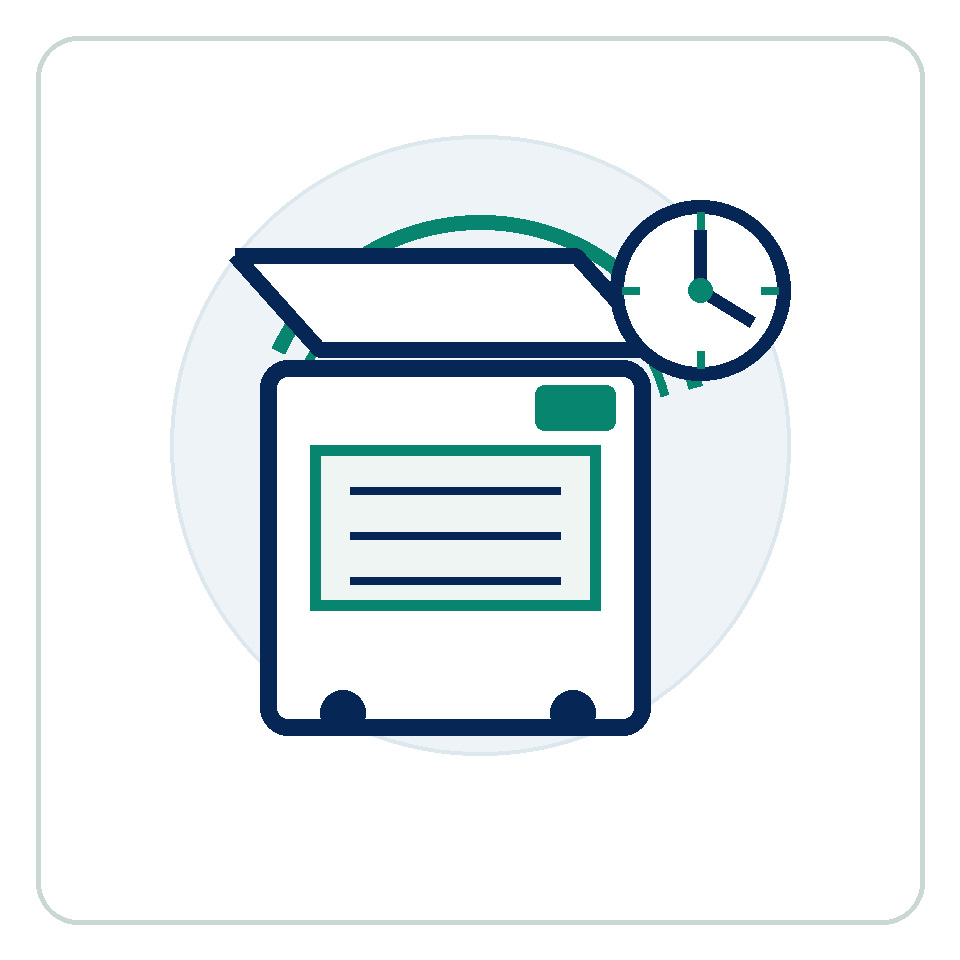 Copy machine scheduling application