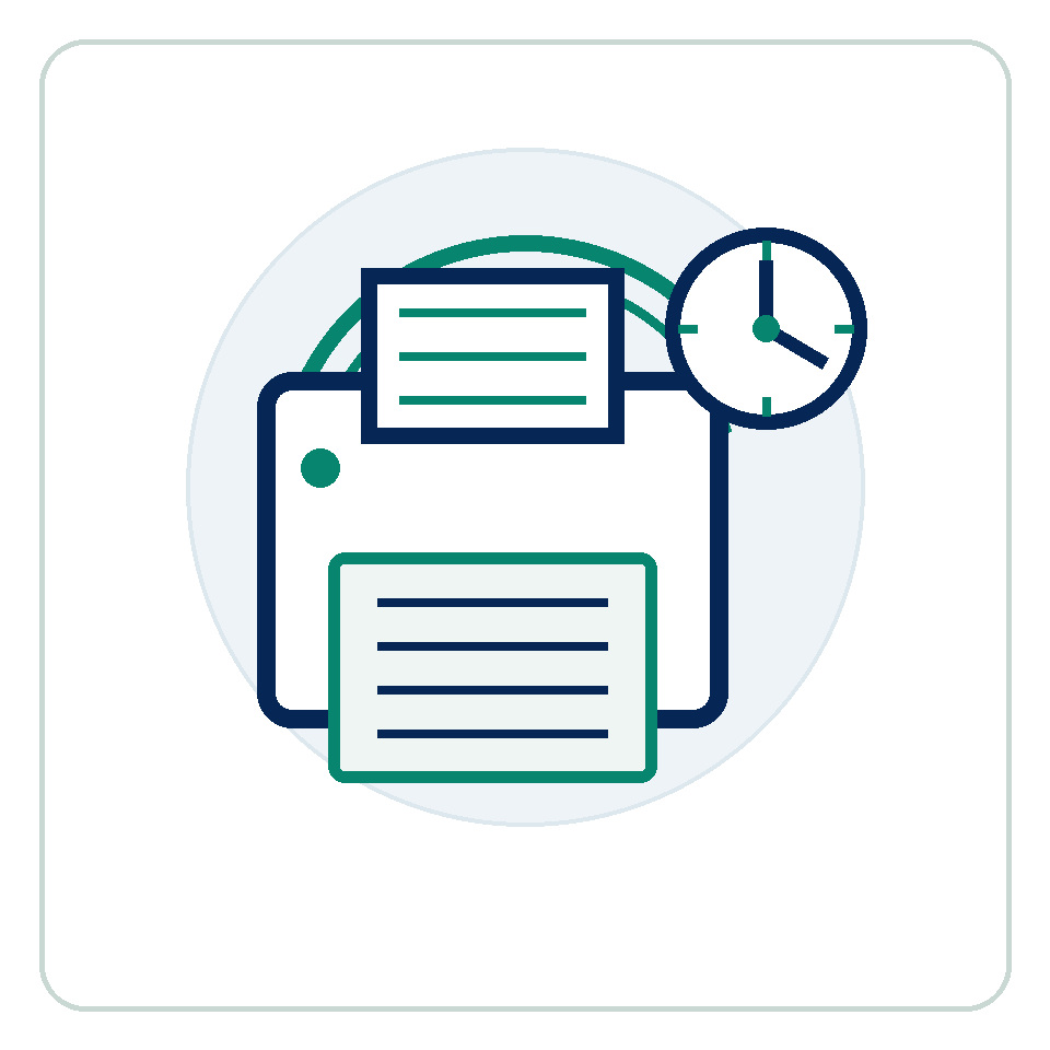 Printer schedule and service record application