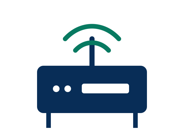 Communications router environmental monitoring icon