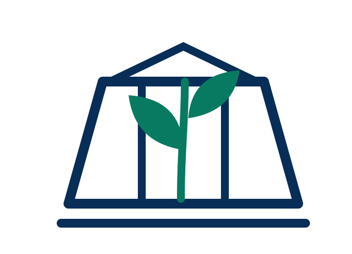 Greenhouse smart agriculture monitoring icon