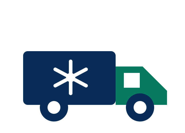 Refrigerated cold-chain transport monitoring icon