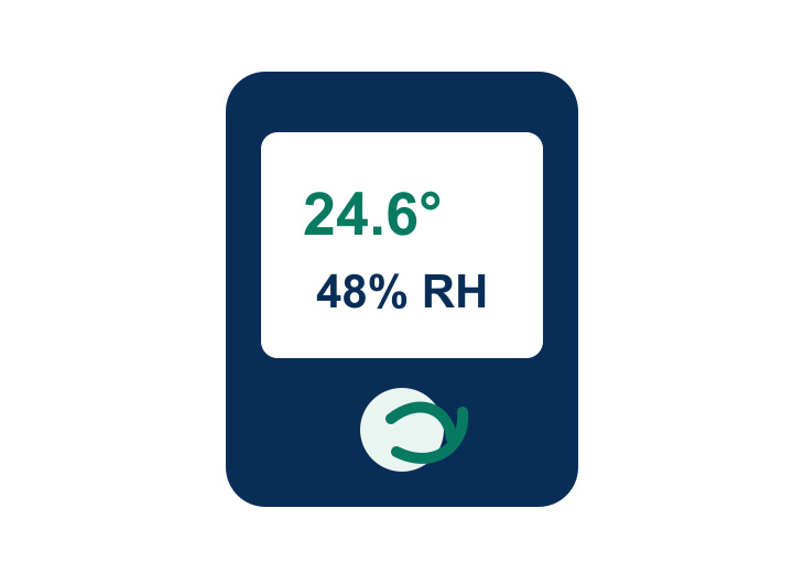 Consumer electronics temperature and humidity display icon