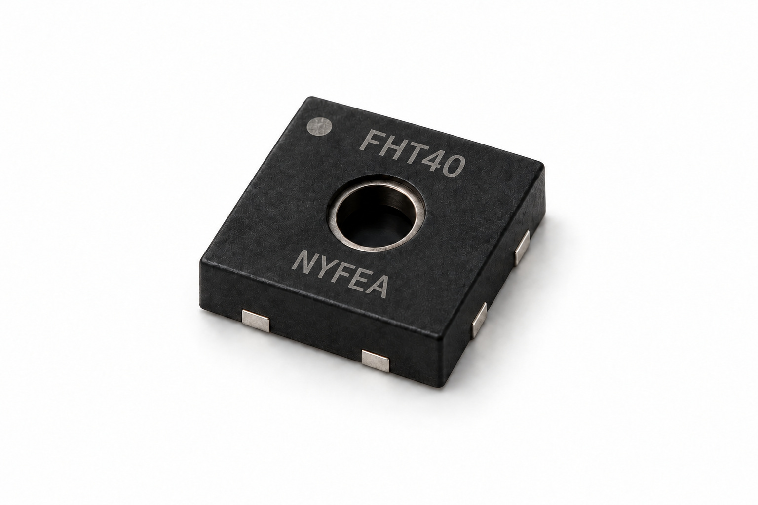 45-degree product view of the NYFEA FHT40 DFN-4 temperature and humidity sensor