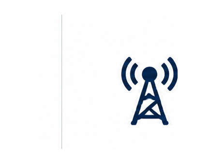 Communication equipment icon showing a radio tower