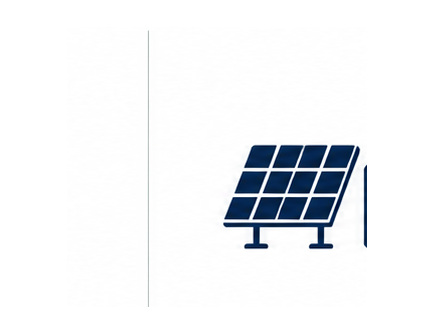 Photovoltaic energy storage icon showing a solar panel and battery